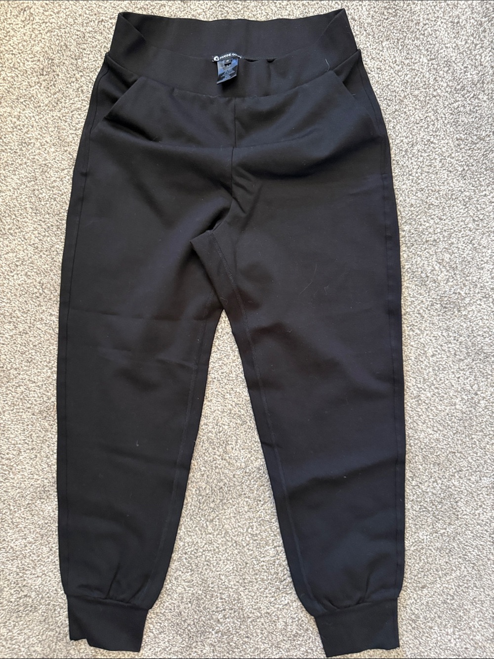 Women's Black Jogger Trousers - Sleek Everyday Pull-On Pants